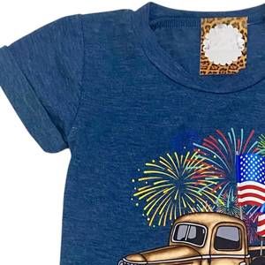 NEW KIDS CHARM kids boys patriotic truck tee in blue